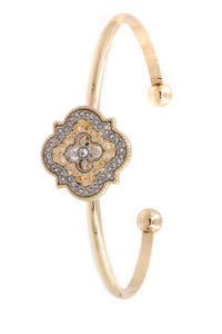 Rhinestone Moroccan Metal Bracelet