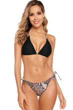 Load image into Gallery viewer, Womens Halter Top Triangle Bikini Set

