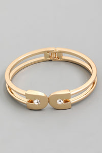 Safety Pin Cuff Bangle Bracelet