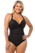 Load image into Gallery viewer, Plus Size One Piece Swimsuit with Ruched Front
