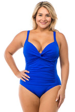 Load image into Gallery viewer, Plus Size One Piece Swimsuit with Ruched Front
