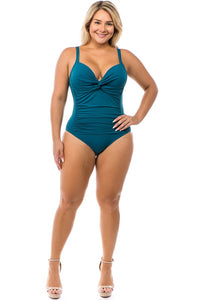 Plus Size One Piece Swimsuit with Ruched Front