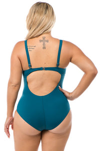 Plus Size One Piece Swimsuit with Ruched Front