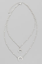 Load image into Gallery viewer, Crescent Moon Layered Pendant Necklace
