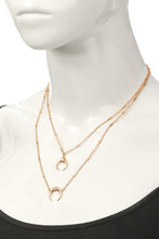 Load image into Gallery viewer, Crescent Moon Layered Pendant Necklace
