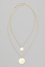 Load image into Gallery viewer, Layered Hammered Disc Pendant Necklace

