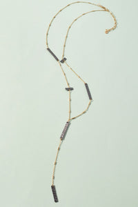 Hematite Y Necklace