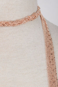 Thin Bead Braided Wrap Choker