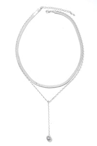 Classy Necklace with a Rhinestone Charm Lariat Design