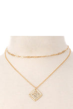 Load image into Gallery viewer, Chain Layered Square Choker Necklace
