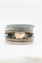 Load image into Gallery viewer, Pearl and Rhinestone Magnetic Bracelet

