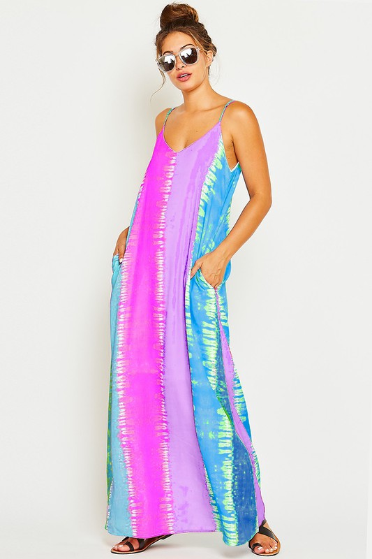 Striped Printed Maxi Dress