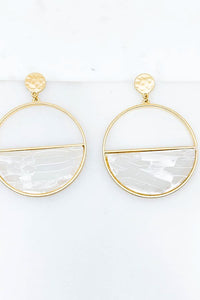 Pressed Shell Drop Earrings