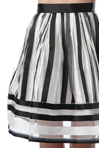 Striped Midi Skirt